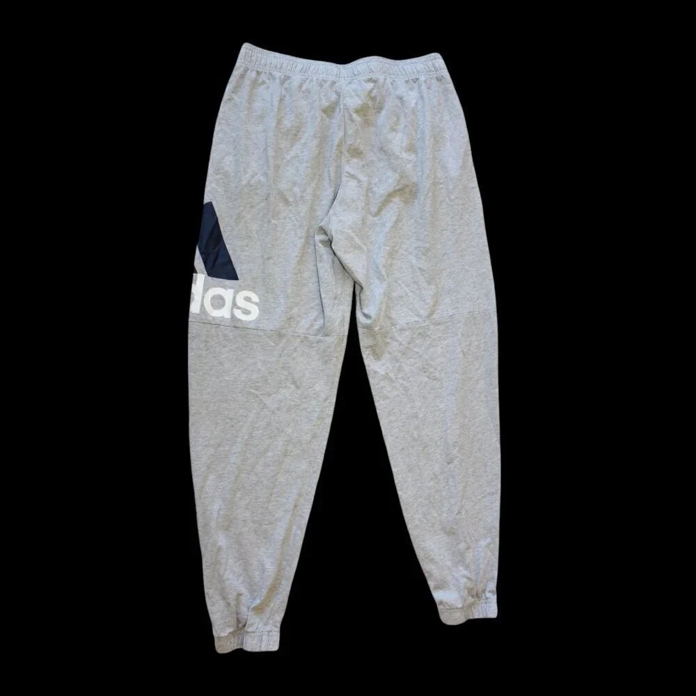 Adidas Essentials Performance Men's Jogger Logo Pants Size Medium Grey Pull on